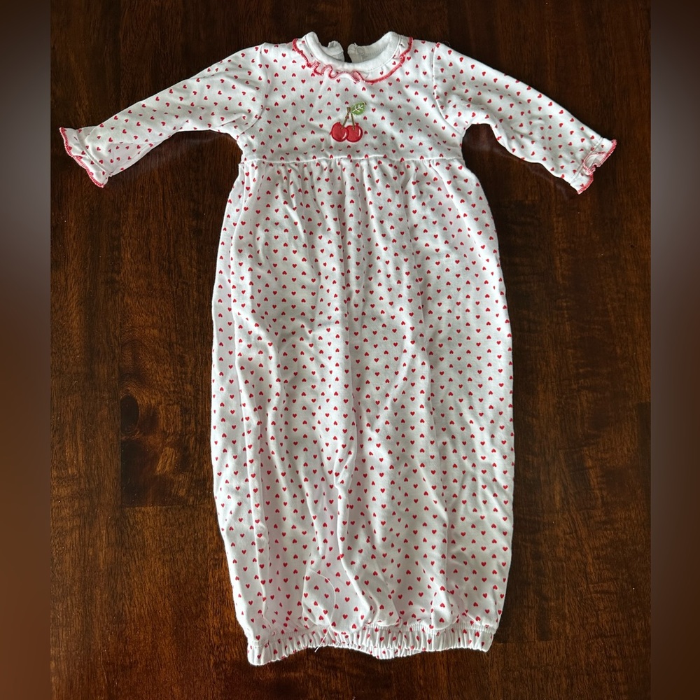 Magnolia Baby Embroidered Cherry Newborn Gown